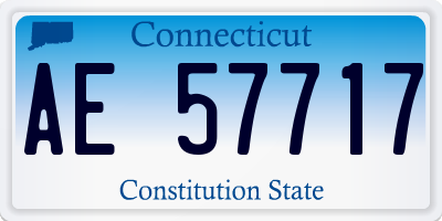 CT license plate AE57717