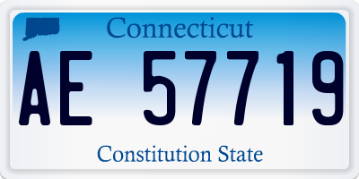 CT license plate AE57719