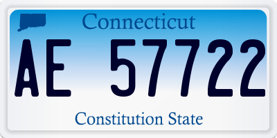 CT license plate AE57722