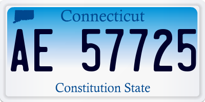 CT license plate AE57725