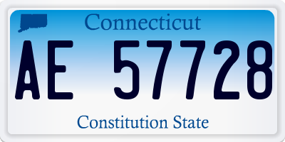 CT license plate AE57728