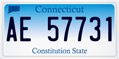 CT license plate AE57731