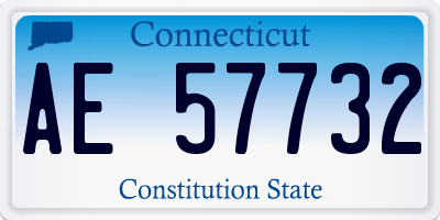CT license plate AE57732
