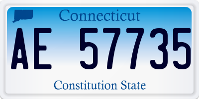 CT license plate AE57735