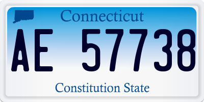 CT license plate AE57738