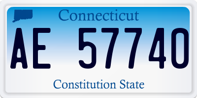 CT license plate AE57740