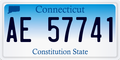 CT license plate AE57741