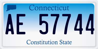 CT license plate AE57744