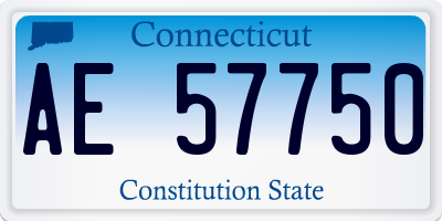 CT license plate AE57750