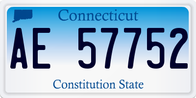 CT license plate AE57752