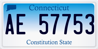 CT license plate AE57753