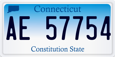 CT license plate AE57754