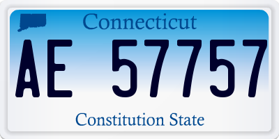 CT license plate AE57757