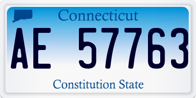 CT license plate AE57763