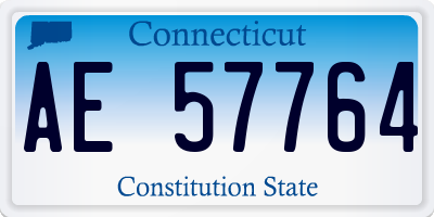 CT license plate AE57764