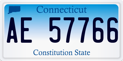 CT license plate AE57766