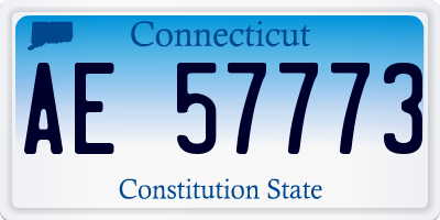 CT license plate AE57773