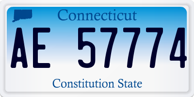 CT license plate AE57774