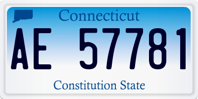 CT license plate AE57781