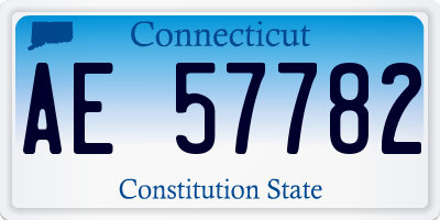 CT license plate AE57782