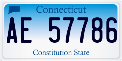 CT license plate AE57786