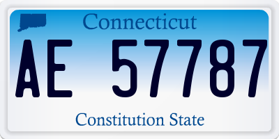 CT license plate AE57787