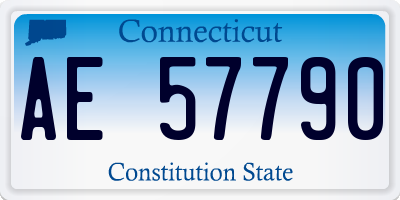 CT license plate AE57790