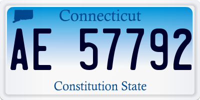 CT license plate AE57792