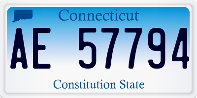 CT license plate AE57794