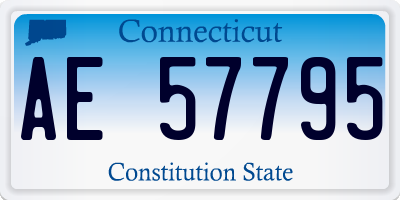 CT license plate AE57795