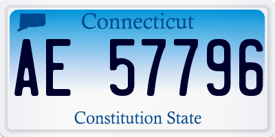 CT license plate AE57796