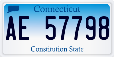 CT license plate AE57798