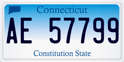 CT license plate AE57799