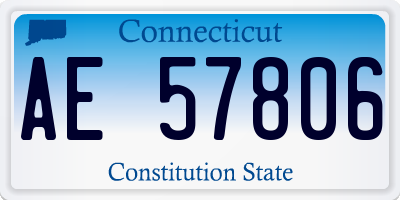 CT license plate AE57806