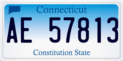 CT license plate AE57813
