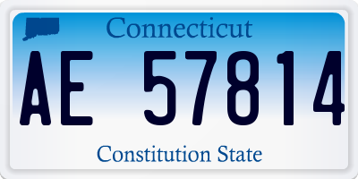CT license plate AE57814