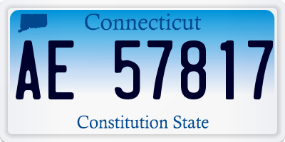 CT license plate AE57817