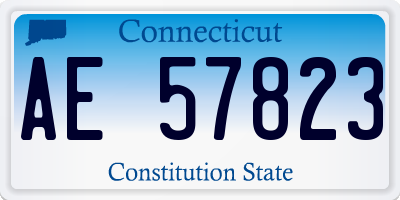 CT license plate AE57823