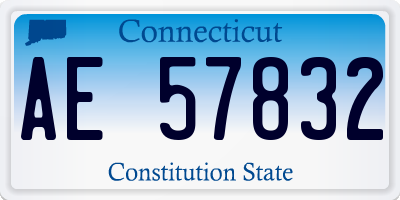 CT license plate AE57832