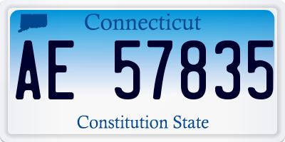 CT license plate AE57835