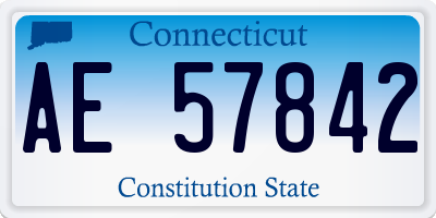 CT license plate AE57842