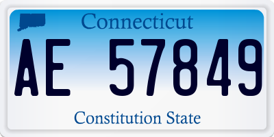 CT license plate AE57849