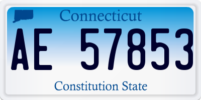 CT license plate AE57853