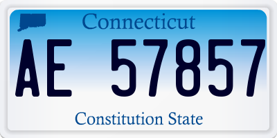 CT license plate AE57857