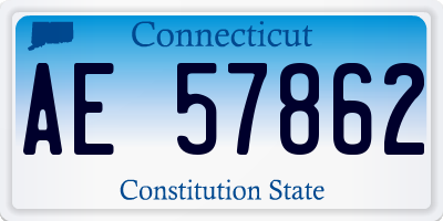 CT license plate AE57862