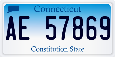 CT license plate AE57869
