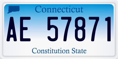 CT license plate AE57871