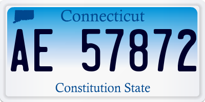 CT license plate AE57872