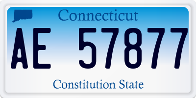 CT license plate AE57877