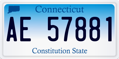 CT license plate AE57881
